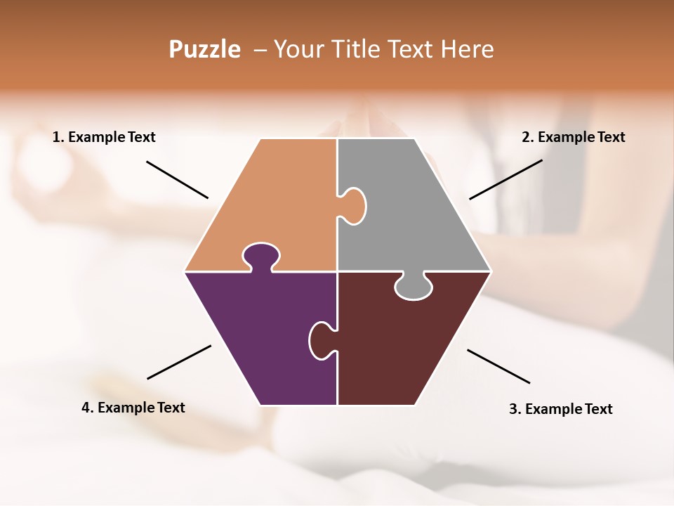 A Woman Sitting On A Bed With Her Hands In The Air PowerPoint Template