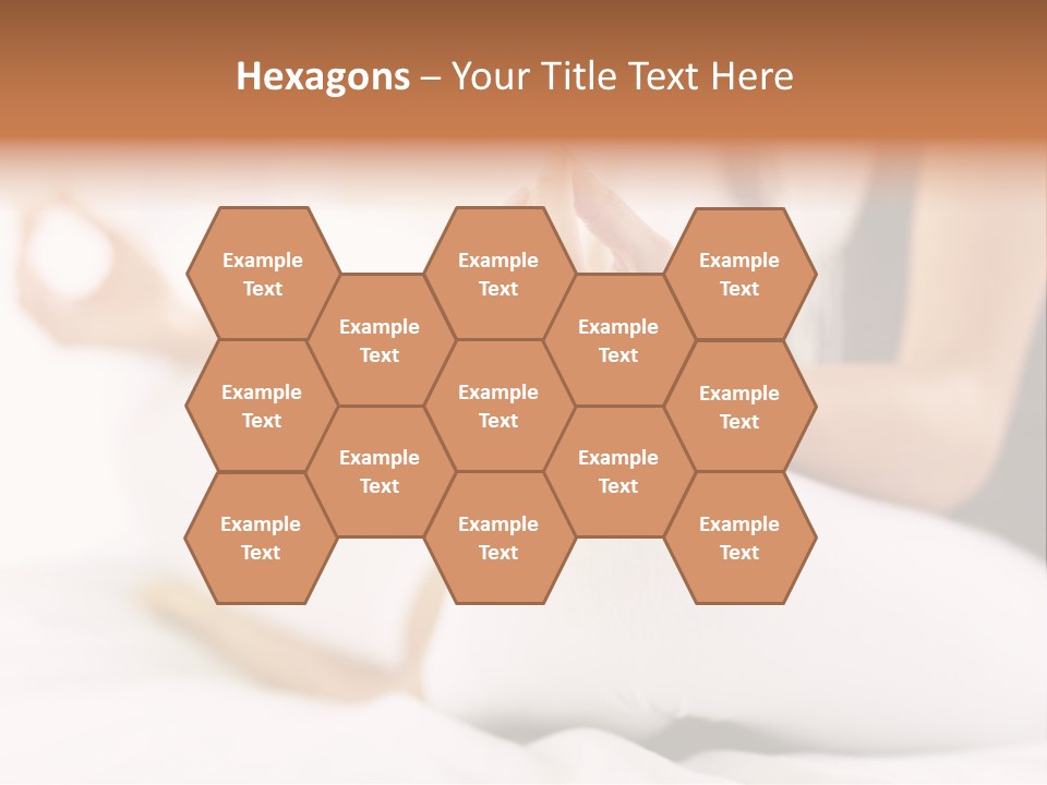 A Woman Sitting On A Bed With Her Hands In The Air PowerPoint Template