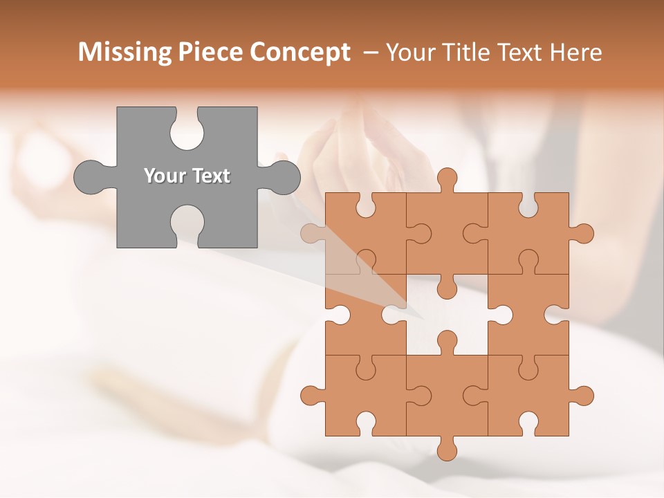 A Woman Sitting On A Bed With Her Hands In The Air PowerPoint Template