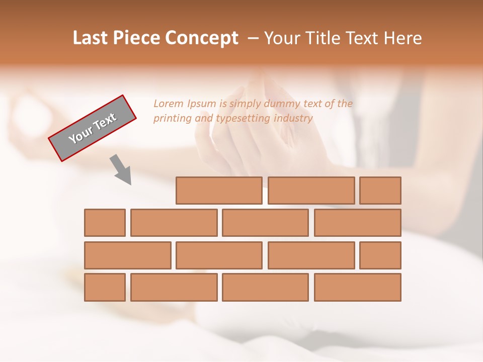 A Woman Sitting On A Bed With Her Hands In The Air PowerPoint Template