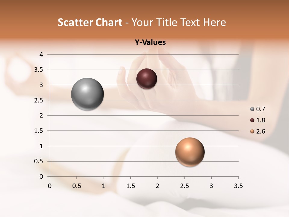 A Woman Sitting On A Bed With Her Hands In The Air PowerPoint Template