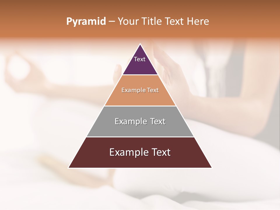 A Woman Sitting On A Bed With Her Hands In The Air PowerPoint Template