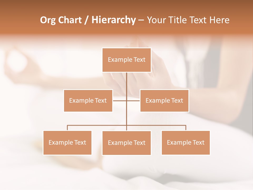 A Woman Sitting On A Bed With Her Hands In The Air PowerPoint Template
