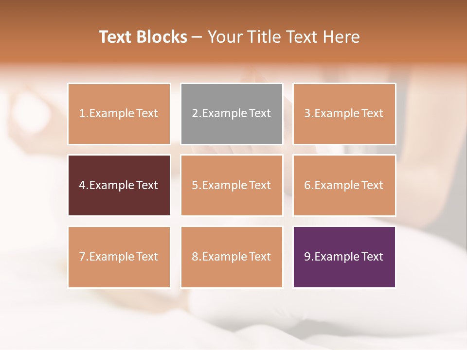 A Woman Sitting On A Bed With Her Hands In The Air PowerPoint Template