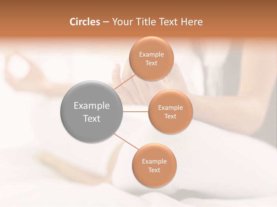 A Woman Sitting On A Bed With Her Hands In The Air PowerPoint Template