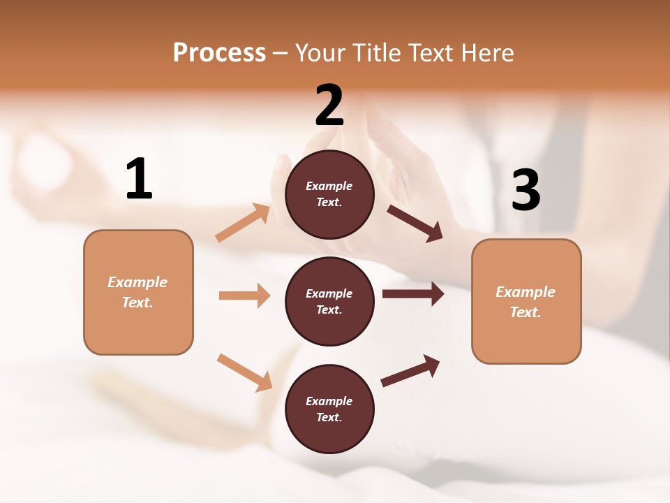 A Woman Sitting On A Bed With Her Hands In The Air PowerPoint Template