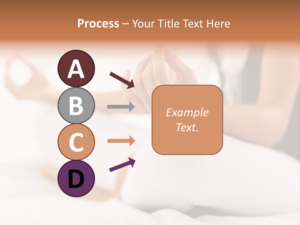 A Woman Sitting On A Bed With Her Hands In The Air PowerPoint Template