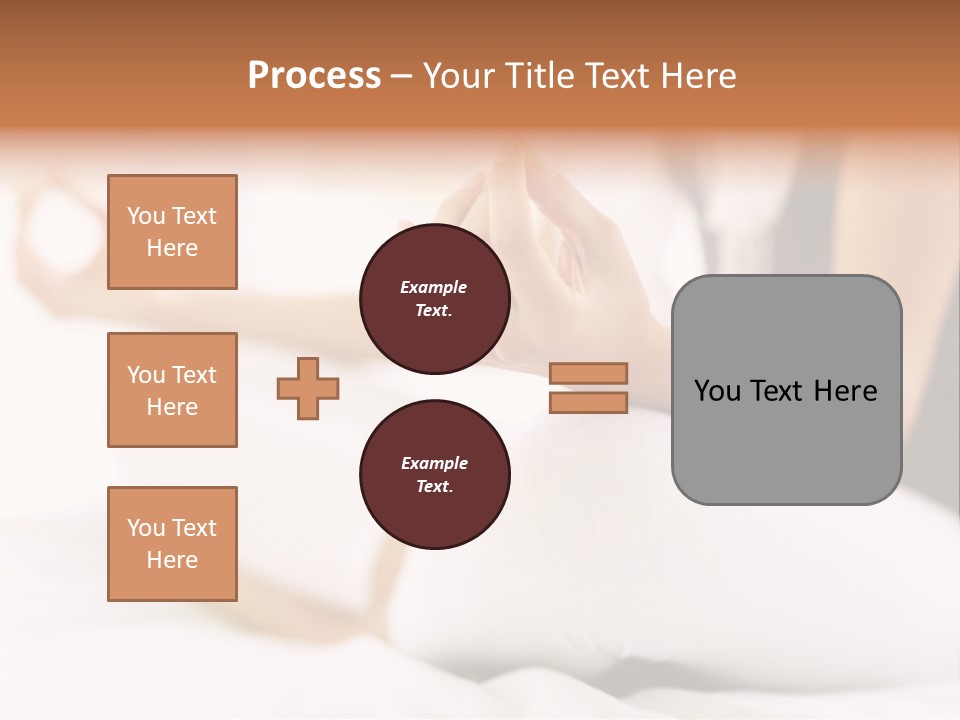 A Woman Sitting On A Bed With Her Hands In The Air PowerPoint Template
