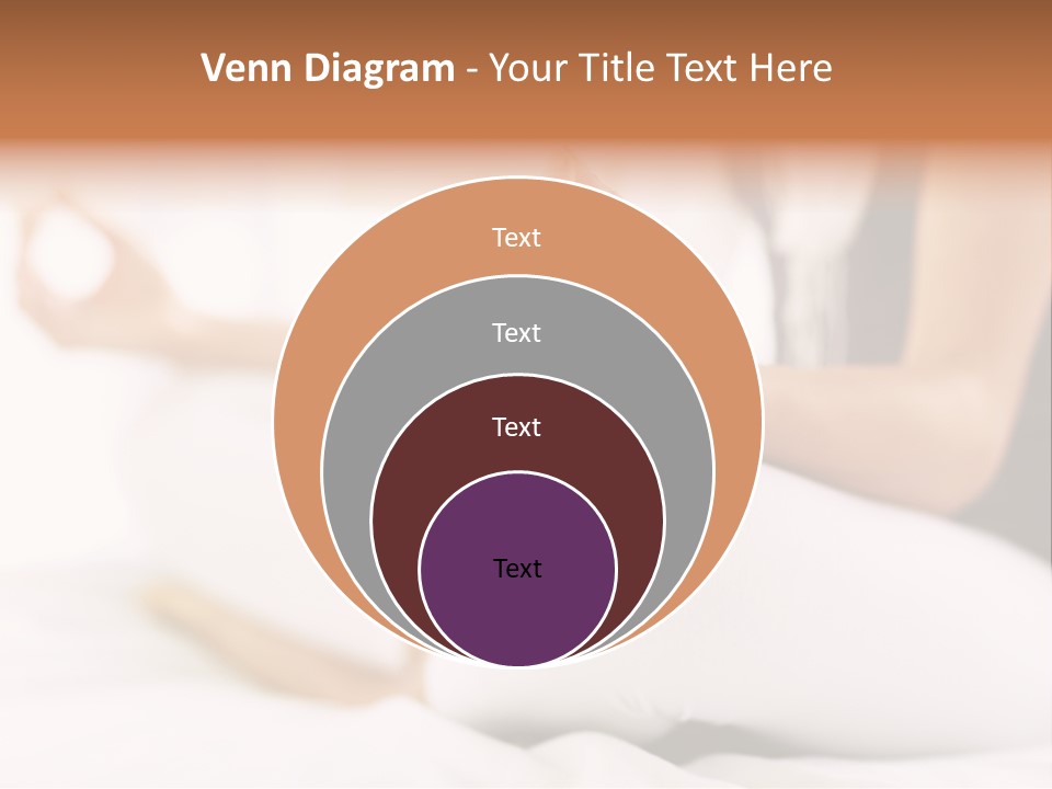 A Woman Sitting On A Bed With Her Hands In The Air PowerPoint Template