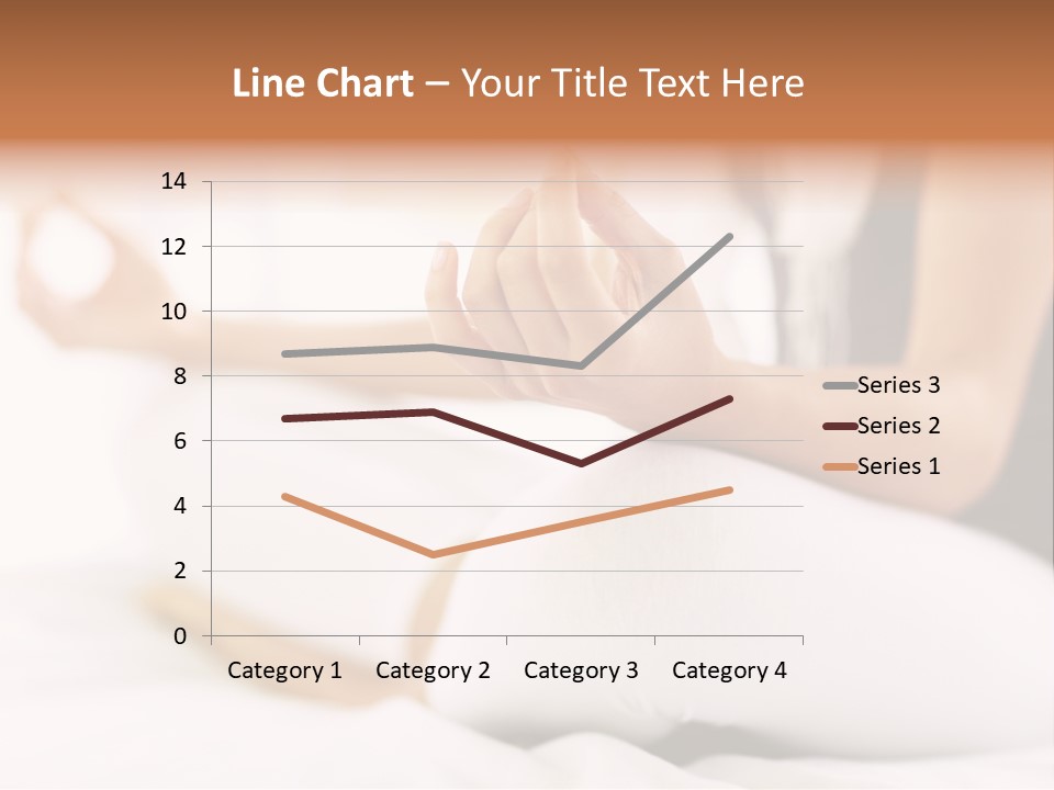A Woman Sitting On A Bed With Her Hands In The Air PowerPoint Template