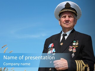 Outdoor Captain Pose PowerPoint Template