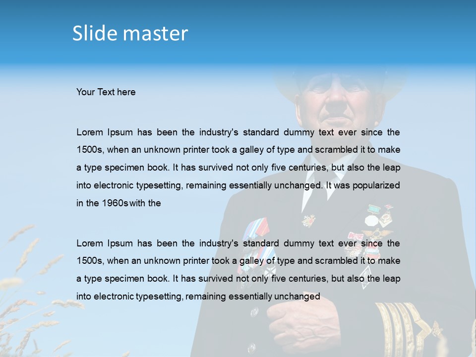 Outdoor Captain Pose PowerPoint Template