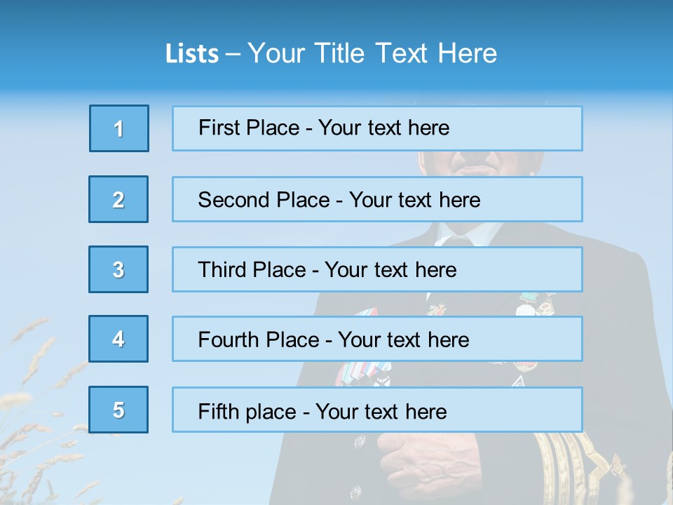 Outdoor Captain Pose PowerPoint Template