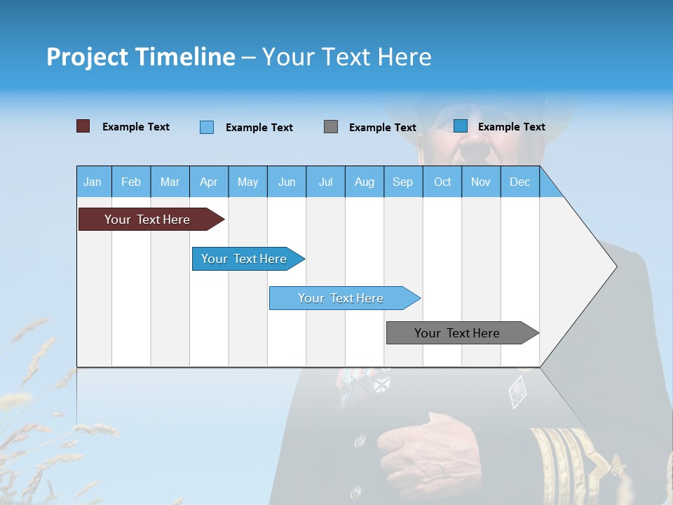 Outdoor Captain Pose PowerPoint Template