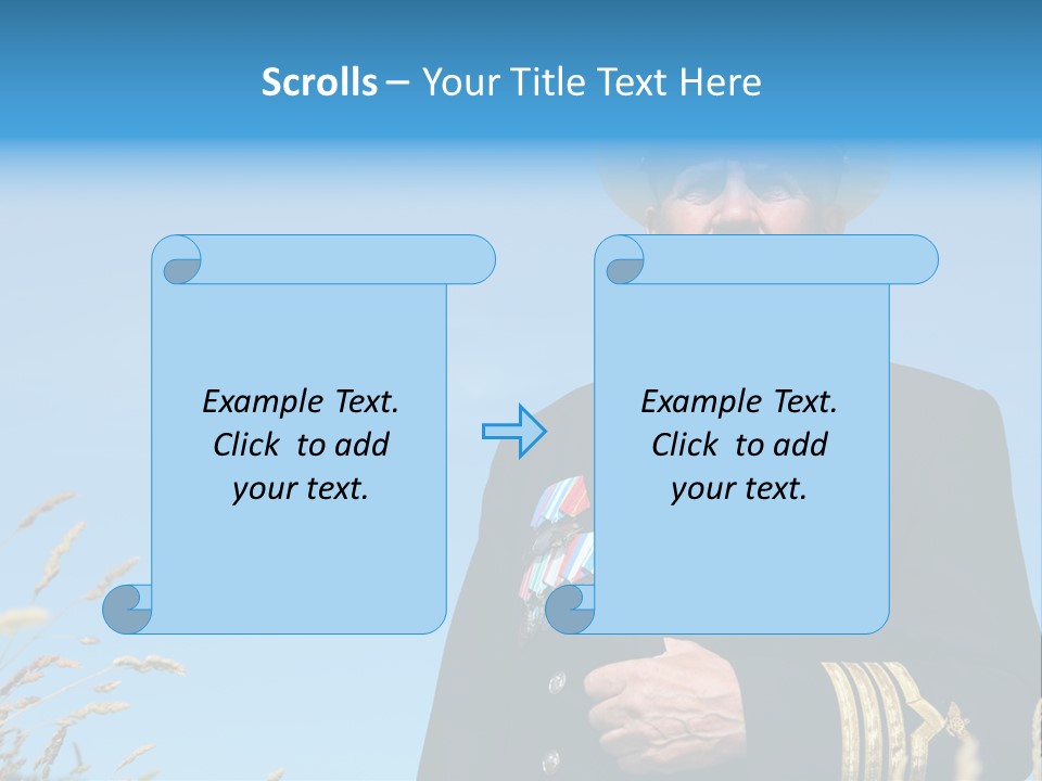 Outdoor Captain Pose PowerPoint Template