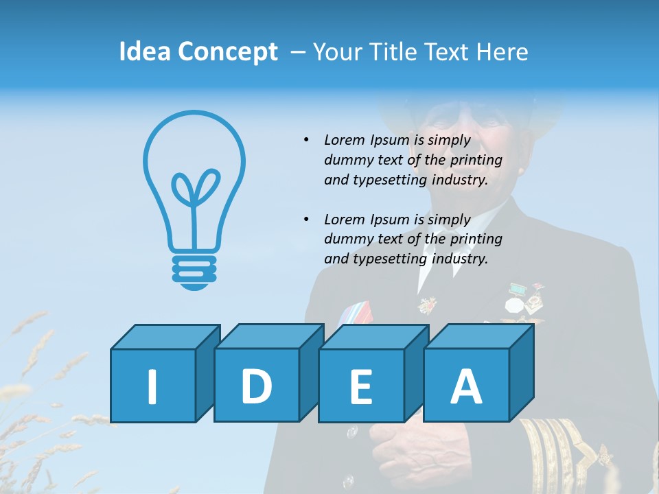 Outdoor Captain Pose PowerPoint Template