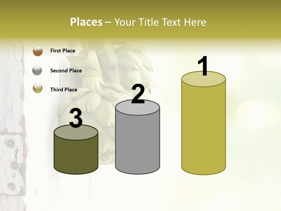 A Bunch Of Unripe Bananas Hanging On A Wall PowerPoint Template