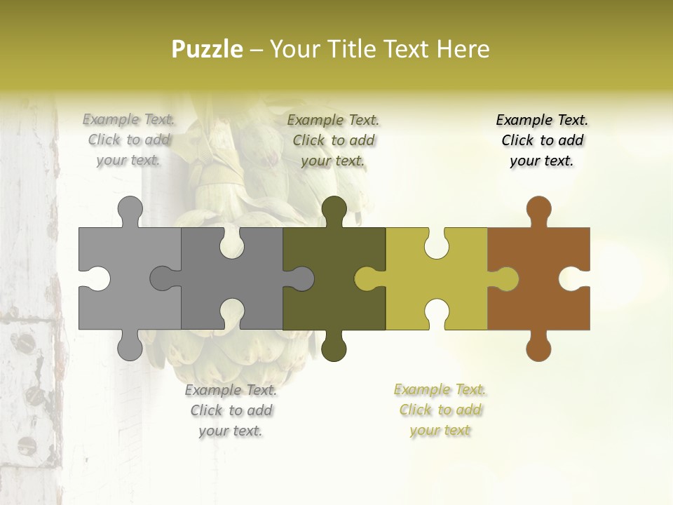 A Bunch Of Unripe Bananas Hanging On A Wall PowerPoint Template