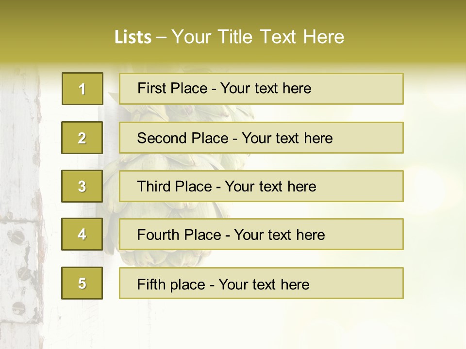 A Bunch Of Unripe Bananas Hanging On A Wall PowerPoint Template