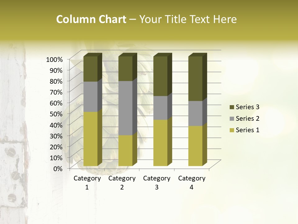 A Bunch Of Unripe Bananas Hanging On A Wall PowerPoint Template