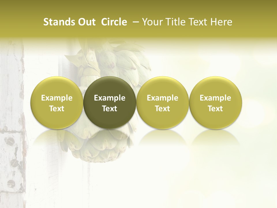 A Bunch Of Unripe Bananas Hanging On A Wall PowerPoint Template