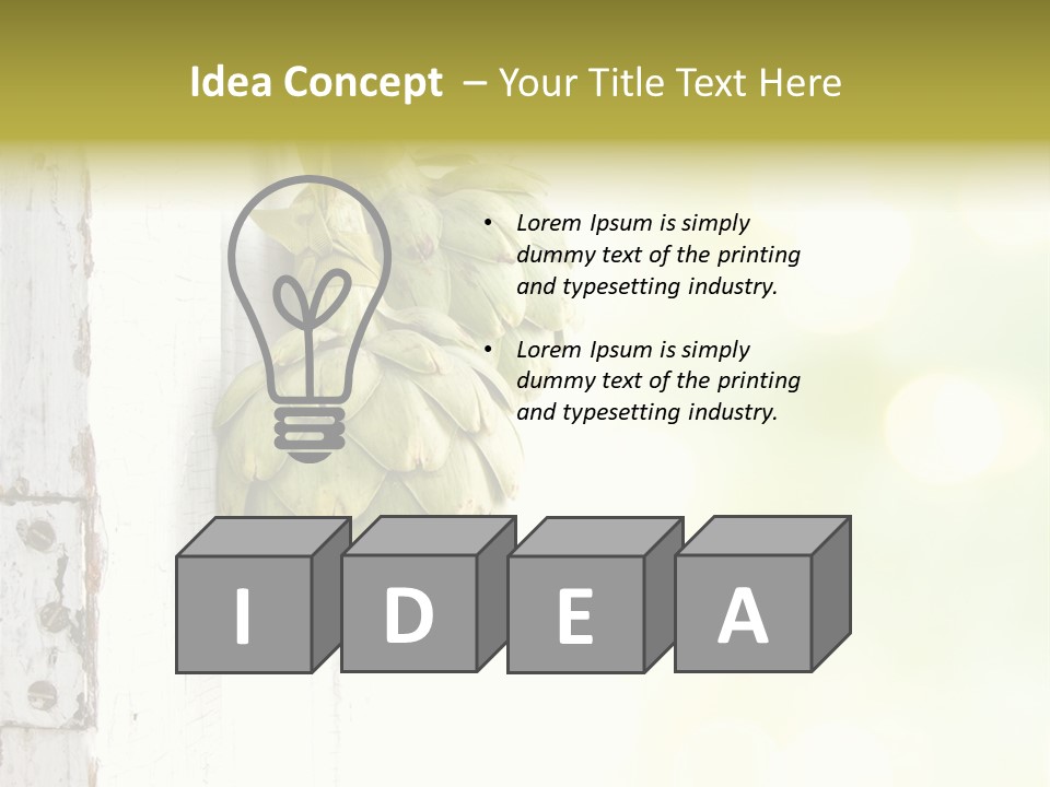 A Bunch Of Unripe Bananas Hanging On A Wall PowerPoint Template