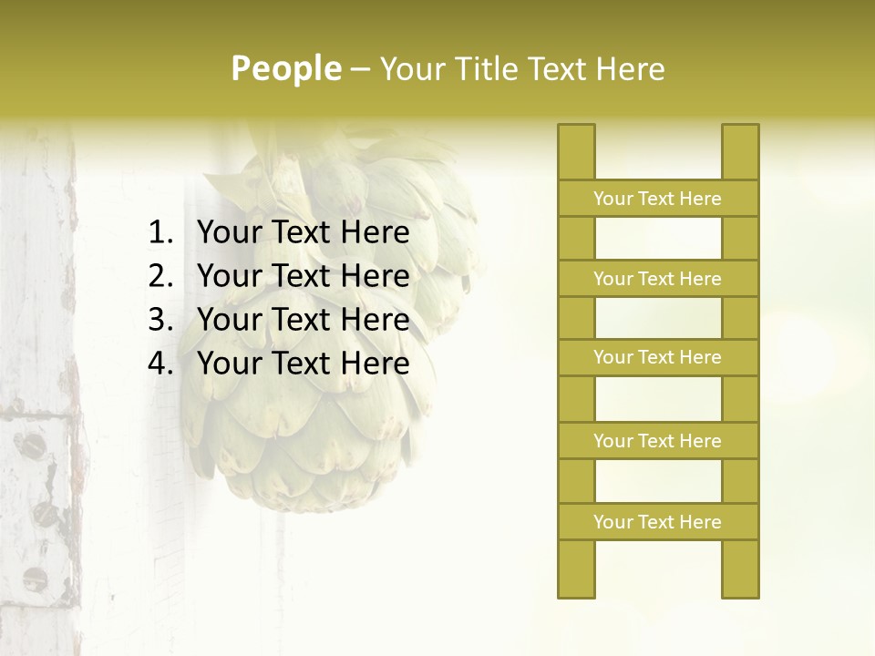 A Bunch Of Unripe Bananas Hanging On A Wall PowerPoint Template