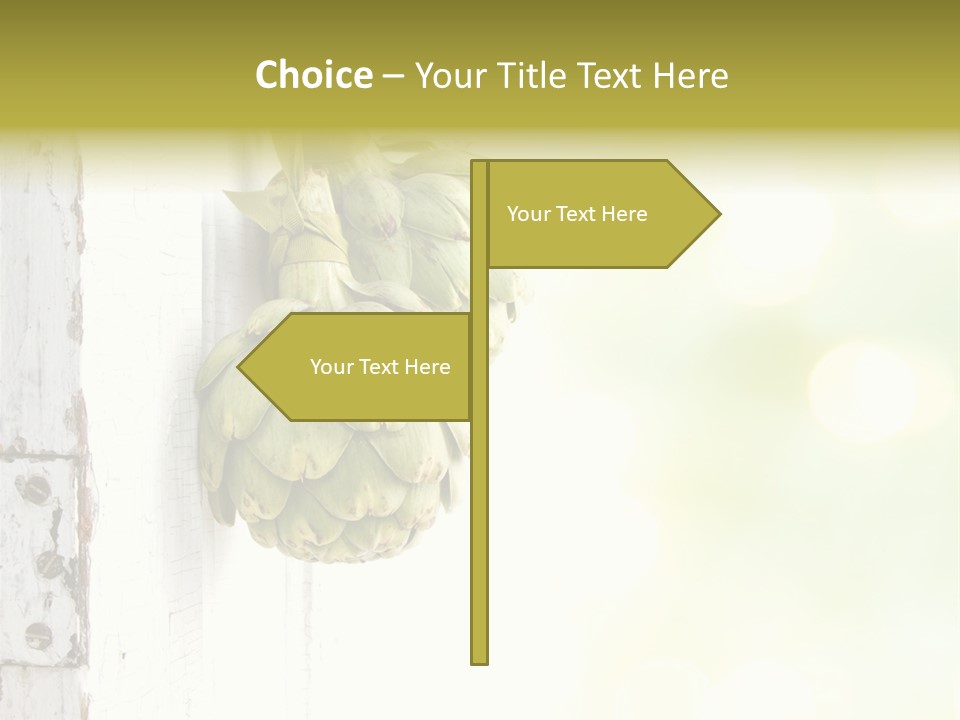 A Bunch Of Unripe Bananas Hanging On A Wall PowerPoint Template