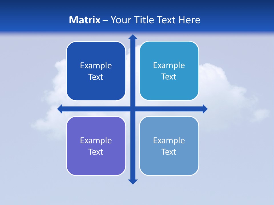 A Blue Sky With A Cloud In The Middle Of It PowerPoint Template