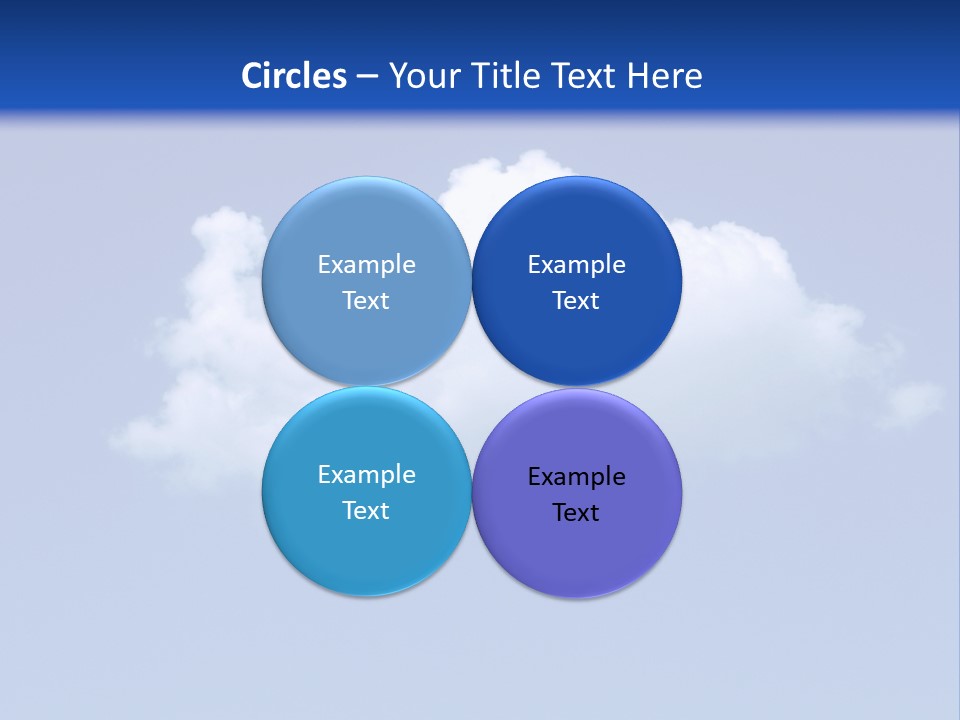 A Blue Sky With A Cloud In The Middle Of It PowerPoint Template