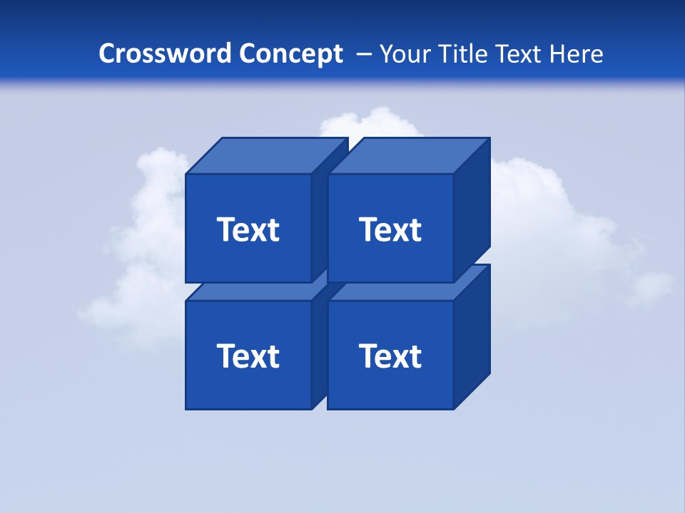 A Blue Sky With A Cloud In The Middle Of It PowerPoint Template