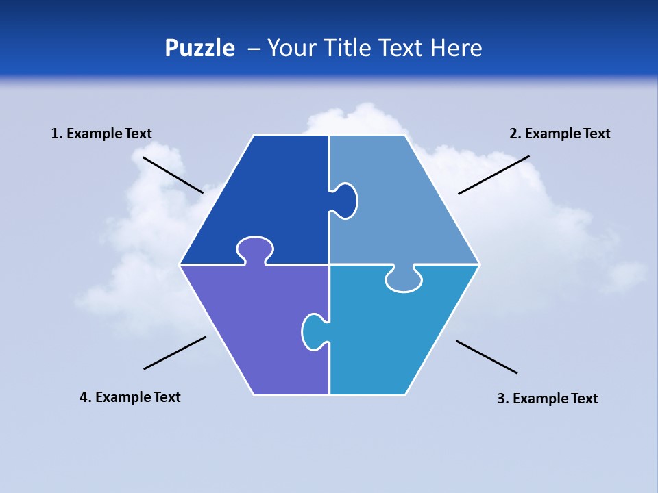 A Blue Sky With A Cloud In The Middle Of It PowerPoint Template