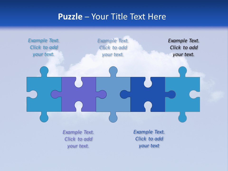 A Blue Sky With A Cloud In The Middle Of It PowerPoint Template