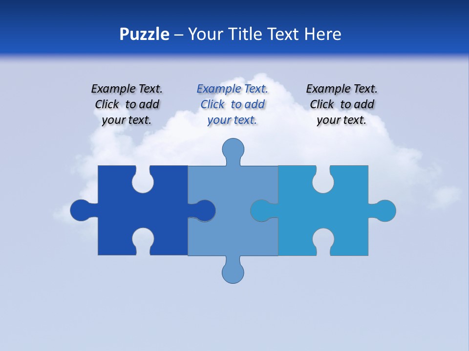 A Blue Sky With A Cloud In The Middle Of It PowerPoint Template