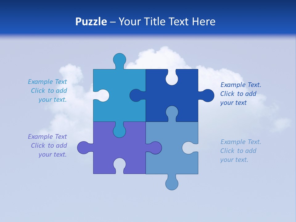 A Blue Sky With A Cloud In The Middle Of It PowerPoint Template