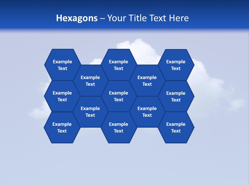 A Blue Sky With A Cloud In The Middle Of It PowerPoint Template