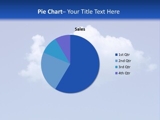 A Blue Sky With A Cloud In The Middle Of It PowerPoint Template