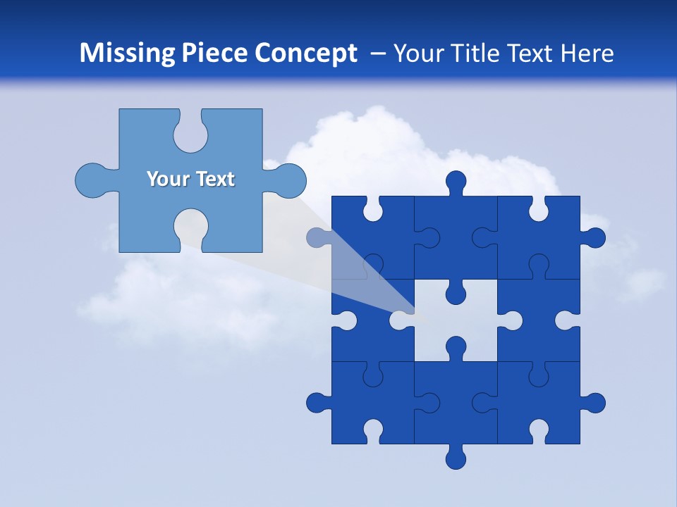 A Blue Sky With A Cloud In The Middle Of It PowerPoint Template