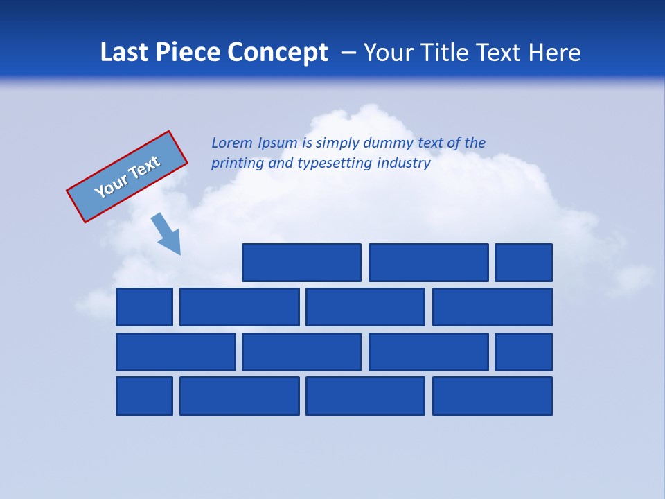 A Blue Sky With A Cloud In The Middle Of It PowerPoint Template