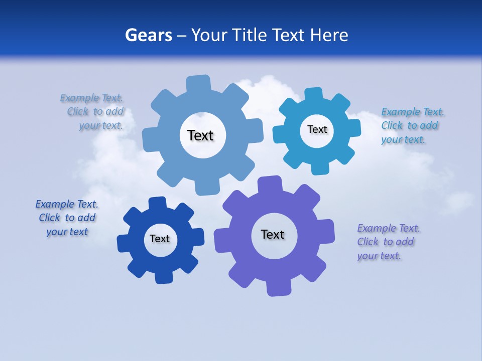 A Blue Sky With A Cloud In The Middle Of It PowerPoint Template