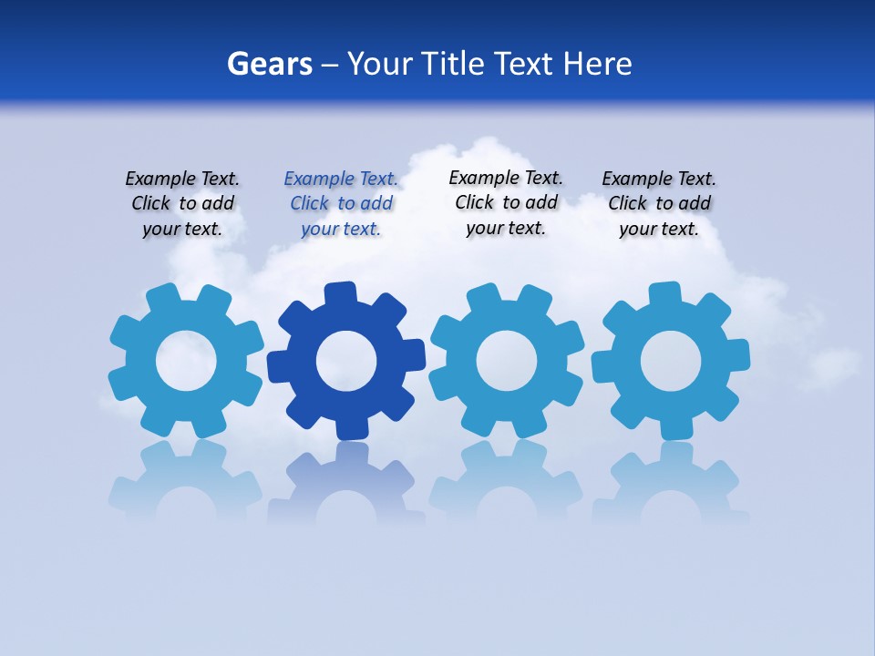 A Blue Sky With A Cloud In The Middle Of It PowerPoint Template