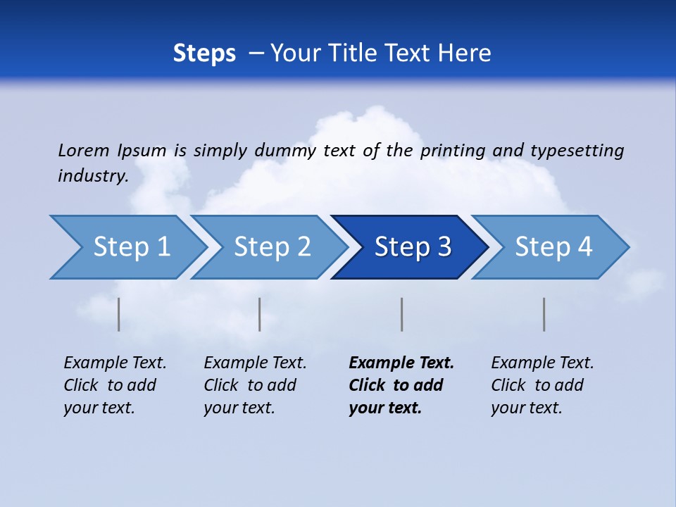 A Blue Sky With A Cloud In The Middle Of It PowerPoint Template