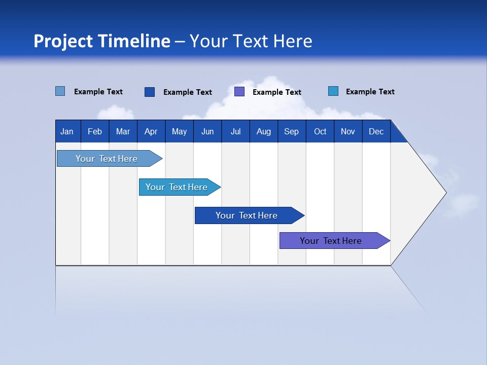 A Blue Sky With A Cloud In The Middle Of It PowerPoint Template