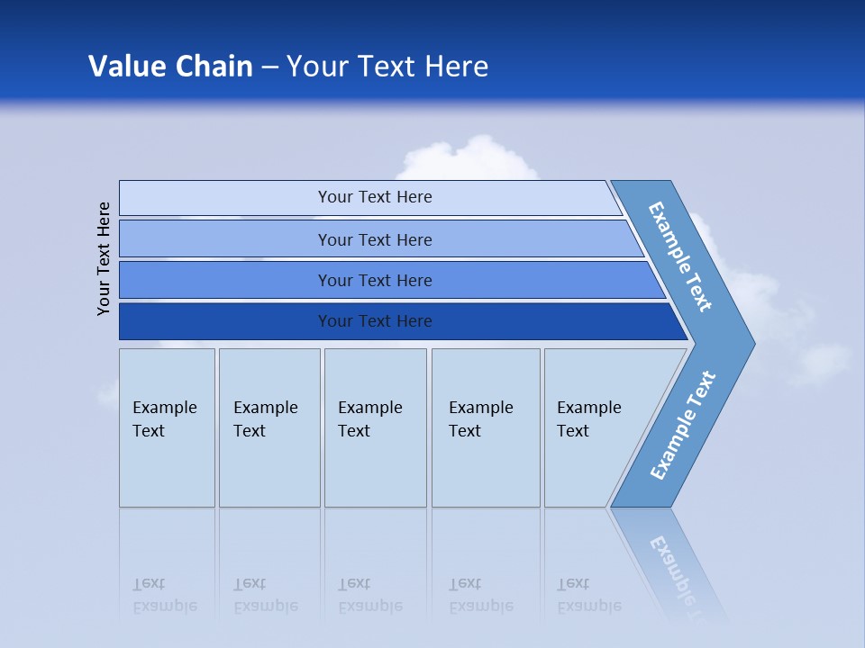 A Blue Sky With A Cloud In The Middle Of It PowerPoint Template