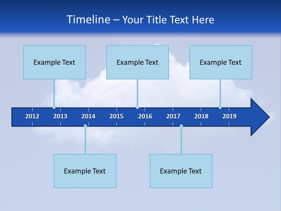A Blue Sky With A Cloud In The Middle Of It PowerPoint Template