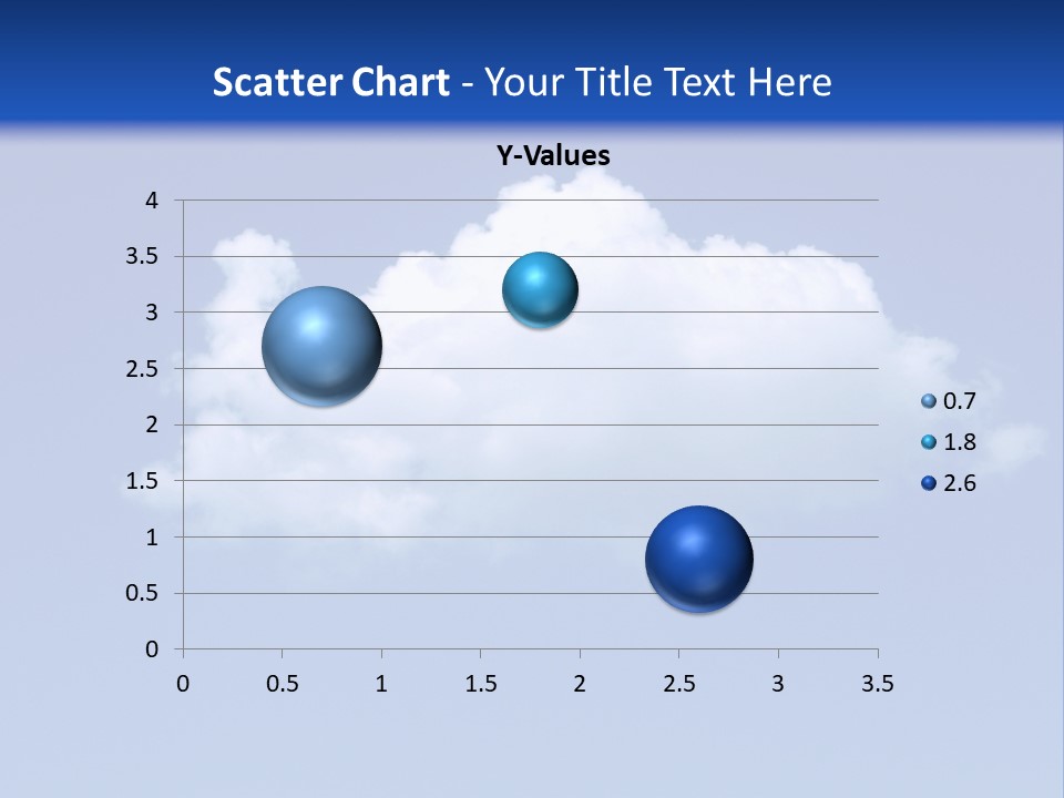 A Blue Sky With A Cloud In The Middle Of It PowerPoint Template