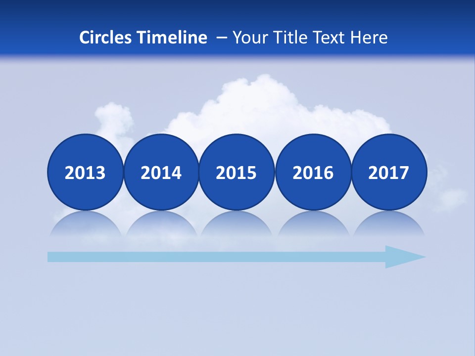 A Blue Sky With A Cloud In The Middle Of It PowerPoint Template
