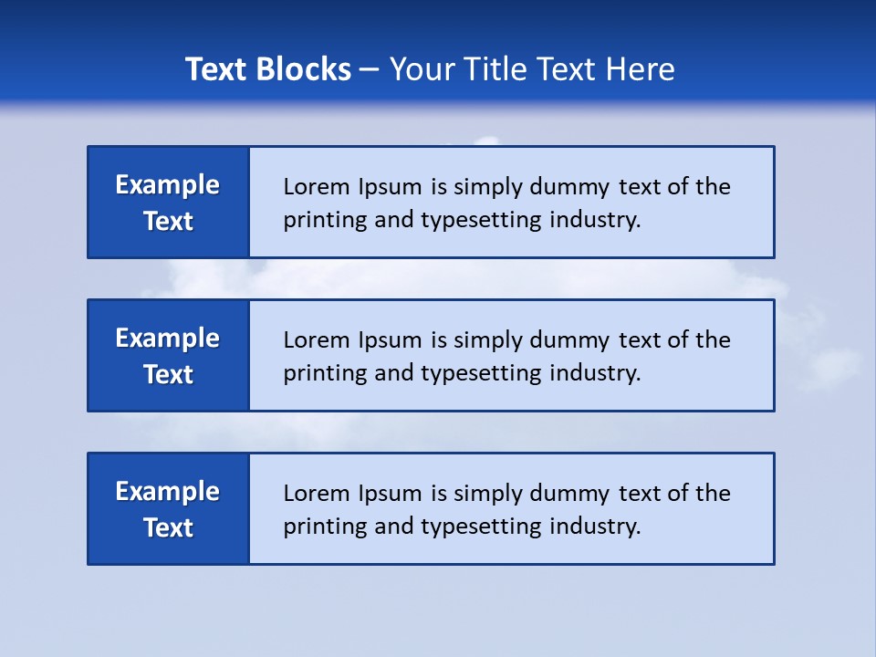 A Blue Sky With A Cloud In The Middle Of It PowerPoint Template