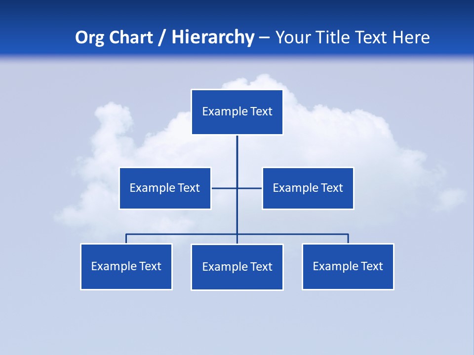 A Blue Sky With A Cloud In The Middle Of It PowerPoint Template