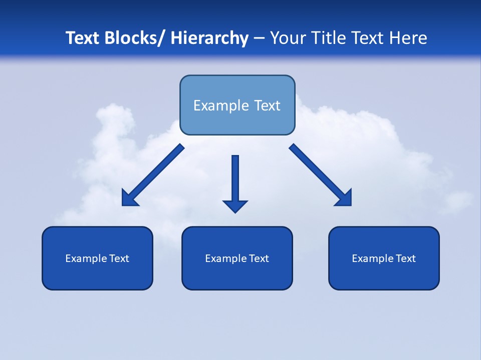 A Blue Sky With A Cloud In The Middle Of It PowerPoint Template